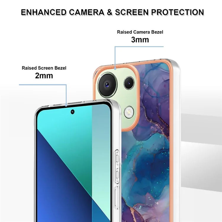 YB IMD Series-16 Style-E For Xiaomi Redmi Note 13 4G Case Electroplating Slim TPU Phone Cover