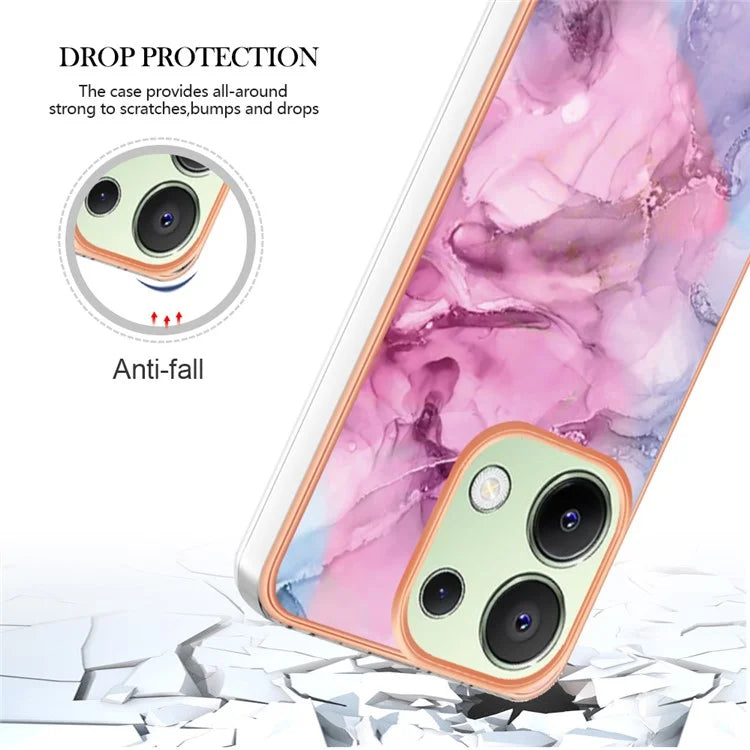 YB IMD Series-16 Style-E For Xiaomi Redmi Note 13 4G Case Electroplating Slim TPU Phone Cover