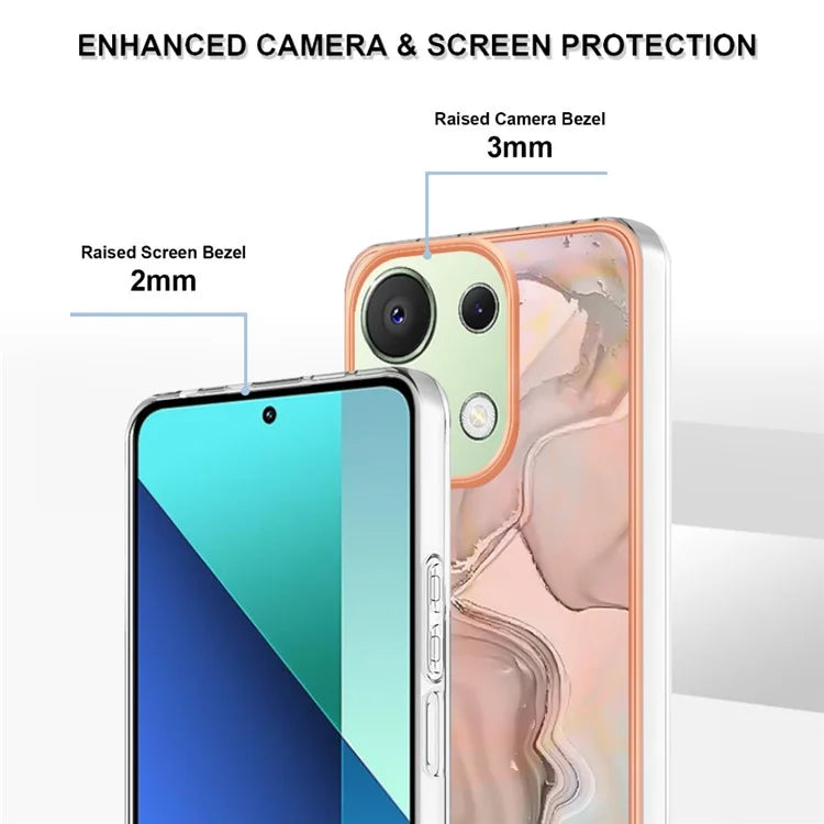 YB IMD Series-16 Style-E For Xiaomi Redmi Note 13 4G Case Electroplating Slim TPU Phone Cover
