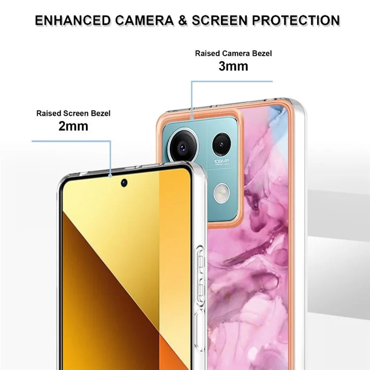 YB IMD Series-16 Style-E For Xiaomi Redmi Note 13 5G Case Electroplating Edge TPU Slim-Fit Back Cover