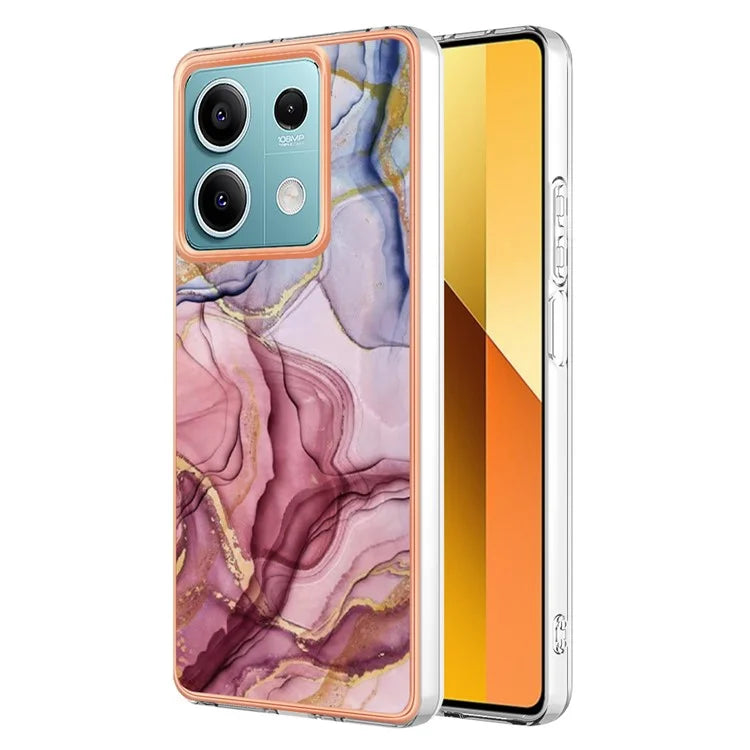 YB IMD Series-16 Style-E For Xiaomi Redmi Note 13 5G Case Electroplating Edge TPU Slim-Fit Back Cover Gold