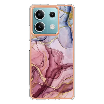 YB IMD Series-16 Style-E For Xiaomi Redmi Note 13 5G Case Electroplating Edge TPU Slim-Fit Back Cover Gold