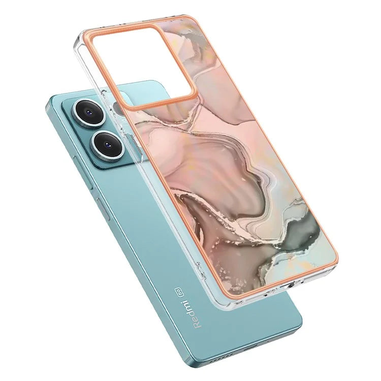 YB IMD Series-16 Style-E For Xiaomi Redmi Note 13 5G Case Electroplating Edge TPU Slim-Fit Back Cover