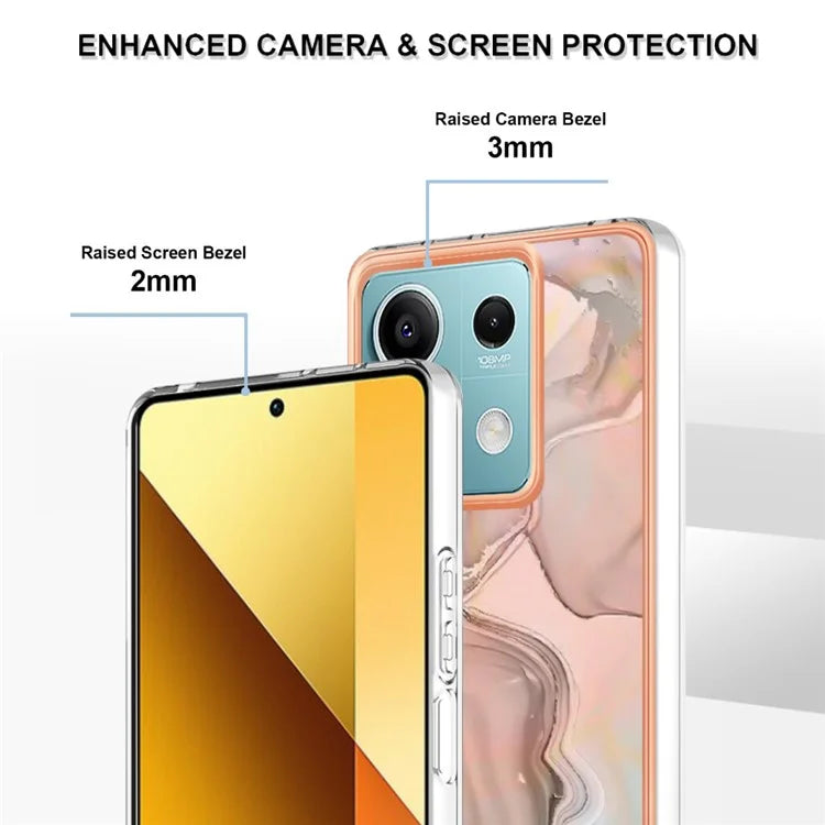 YB IMD Series-16 Style-E For Xiaomi Redmi Note 13 5G Case Electroplating Edge TPU Slim-Fit Back Cover