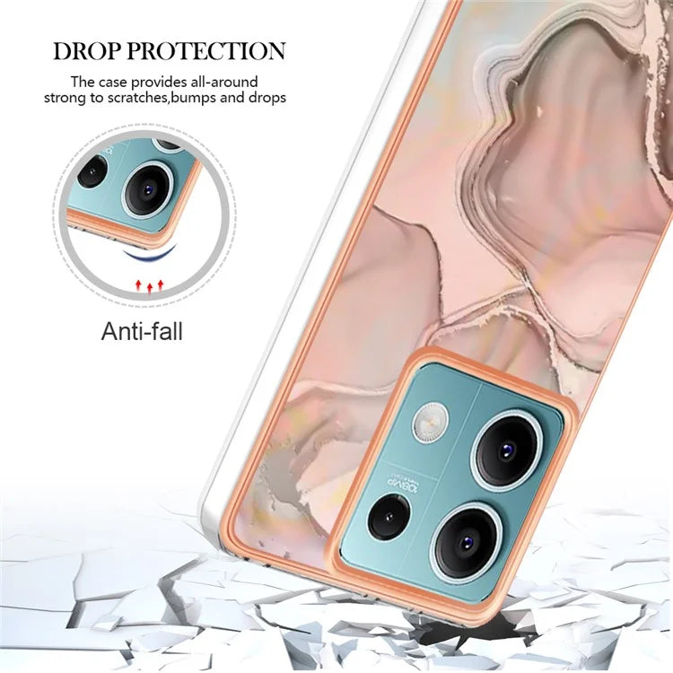 YB IMD Series-16 Style-E For Xiaomi Redmi Note 13 5G Case Electroplating Edge TPU Slim-Fit Back Cover