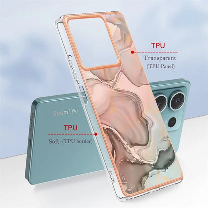 YB IMD Series-16 Style-E For Xiaomi Redmi Note 13 5G Case Electroplating Edge TPU Slim-Fit Back Cover