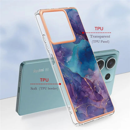 YB IMD Series-16 Style-E For Xiaomi Redmi Note 13 5G Case Electroplating Edge TPU Slim-Fit Back Cover