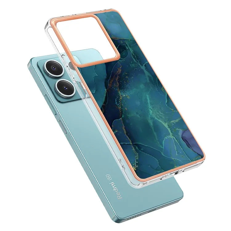 YB IMD Series-16 Style-E For Xiaomi Redmi Note 13 5G Case Electroplating Edge TPU Slim-Fit Back Cover