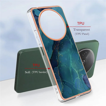 YB IMD Series-16 Style-E For Xiaomi Redmi A3 / Poco C61 4G Electroplating Case Marble Pattern 2.0mm TPU Phone Cover