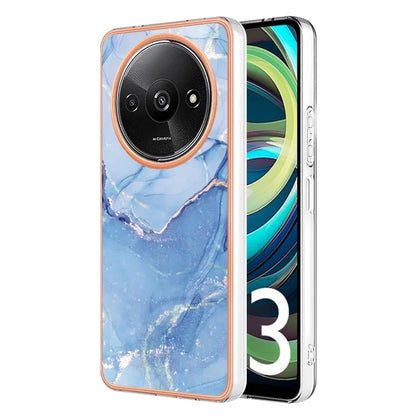 YB IMD Series-16 Style-E For Xiaomi Redmi A3 / Poco C61 4G Electroplating Case Marble Pattern 2.0mm TPU Phone Cover