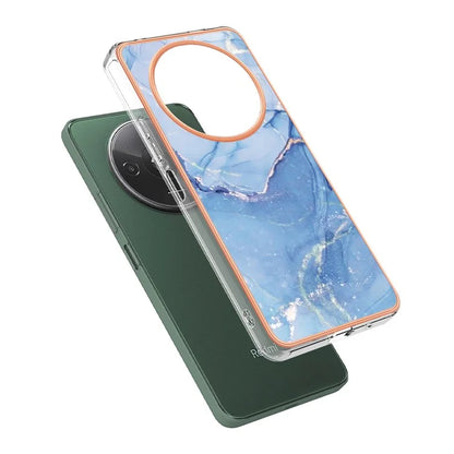YB IMD Series-16 Style-E For Xiaomi Redmi A3 / Poco C61 4G Electroplating Case Marble Pattern 2.0mm TPU Phone Cover
