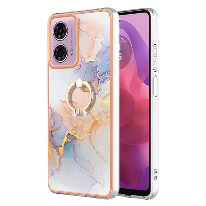 YB IMD Series-6 For Motorola Moto E14 4G / G04 4G / G04s 4G / G24 4G Case Electroplating Kickstand TPU Phone Cover