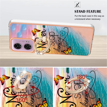 YB IMD Series-6 For Motorola Moto E14 4G / G04 4G / G04s 4G / G24 4G Case Electroplating Kickstand TPU Phone Cover