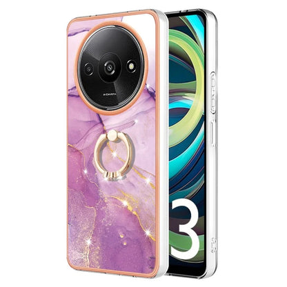 YB IMD Series-10 For Xiaomi Redmi A3 / Poco C61 4G Case Kickstand TPU Cover Electroplating Design