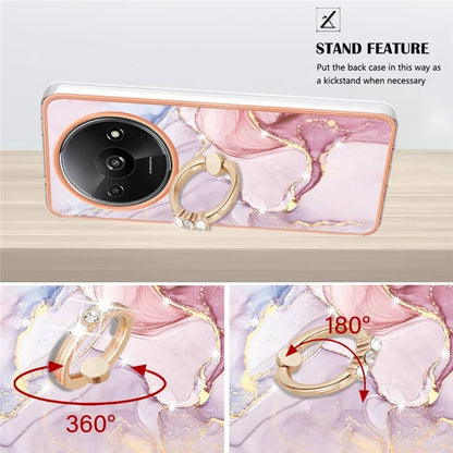 YB IMD Series-10 For Xiaomi Redmi A3 / Poco C61 4G Case Kickstand TPU Cover Electroplating Design