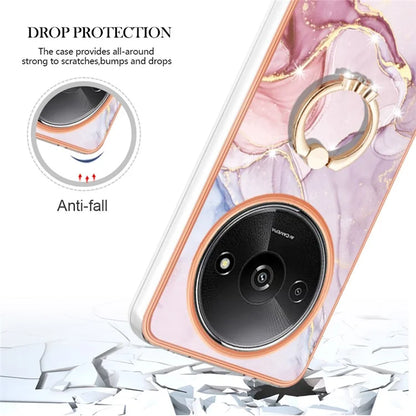 YB IMD Series-10 For Xiaomi Redmi A3 / Poco C61 4G Case Kickstand TPU Cover Electroplating Design