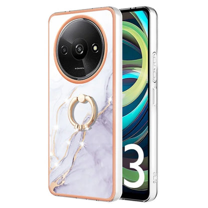 YB IMD Series-10 For Xiaomi Redmi A3 / Poco C61 4G Case Kickstand TPU Cover Electroplating Design
