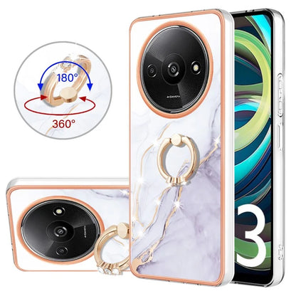 YB IMD Series-10 For Xiaomi Redmi A3 / Poco C61 4G Case Kickstand TPU Cover Electroplating Design