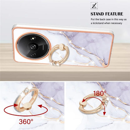YB IMD Series-10 For Xiaomi Redmi A3 / Poco C61 4G Case Kickstand TPU Cover Electroplating Design