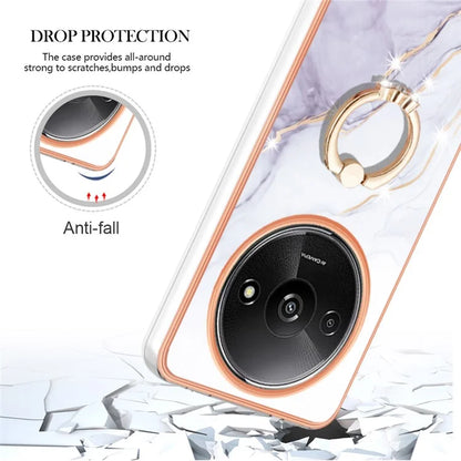 YB IMD Series-10 For Xiaomi Redmi A3 / Poco C61 4G Case Kickstand TPU Cover Electroplating Design