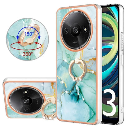 YB IMD Series-10 For Xiaomi Redmi A3 / Poco C61 4G Case Kickstand TPU Cover Electroplating Design