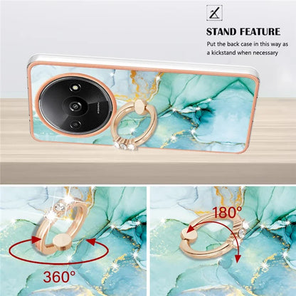 YB IMD Series-10 For Xiaomi Redmi A3 / Poco C61 4G Case Kickstand TPU Cover Electroplating Design