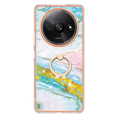YB IMD Series-10 For Xiaomi Redmi A3 / Poco C61 4G Case Kickstand TPU Cover Electroplating Design