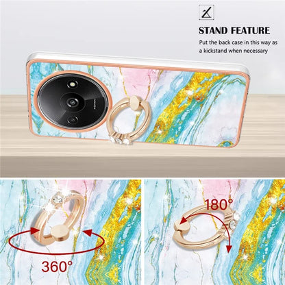 YB IMD Series-10 For Xiaomi Redmi A3 / Poco C61 4G Case Kickstand TPU Cover Electroplating Design