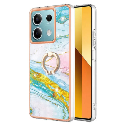 YB IMD Series-10 For Xiaomi Redmi Note 13 5G TPU Case Electroplating Kickstand Phone Cover