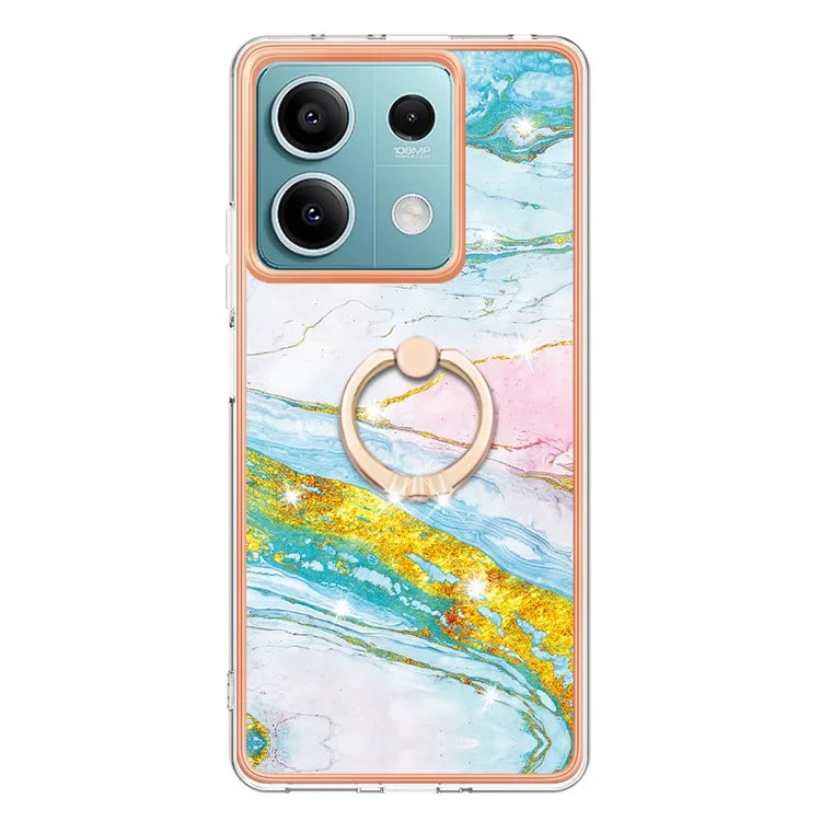 YB IMD Series-10 For Xiaomi Redmi Note 13 5G TPU Case Electroplating Kickstand Phone Cover