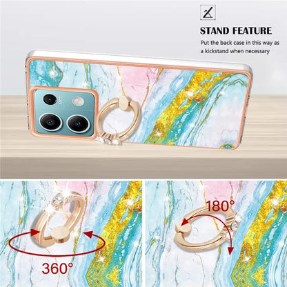 YB IMD Series-10 For Xiaomi Redmi Note 13 5G TPU Case Electroplating Kickstand Phone Cover