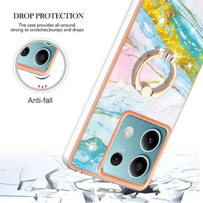 YB IMD Series-10 For Xiaomi Redmi Note 13 5G TPU Case Electroplating Kickstand Phone Cover