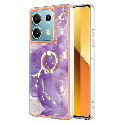 YB IMD Series-10 For Xiaomi Redmi Note 13 5G TPU Case Electroplating Kickstand Phone Cover