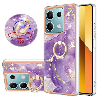 YB IMD Series-10 For Xiaomi Redmi Note 13 5G TPU Case Electroplating Kickstand Phone Cover