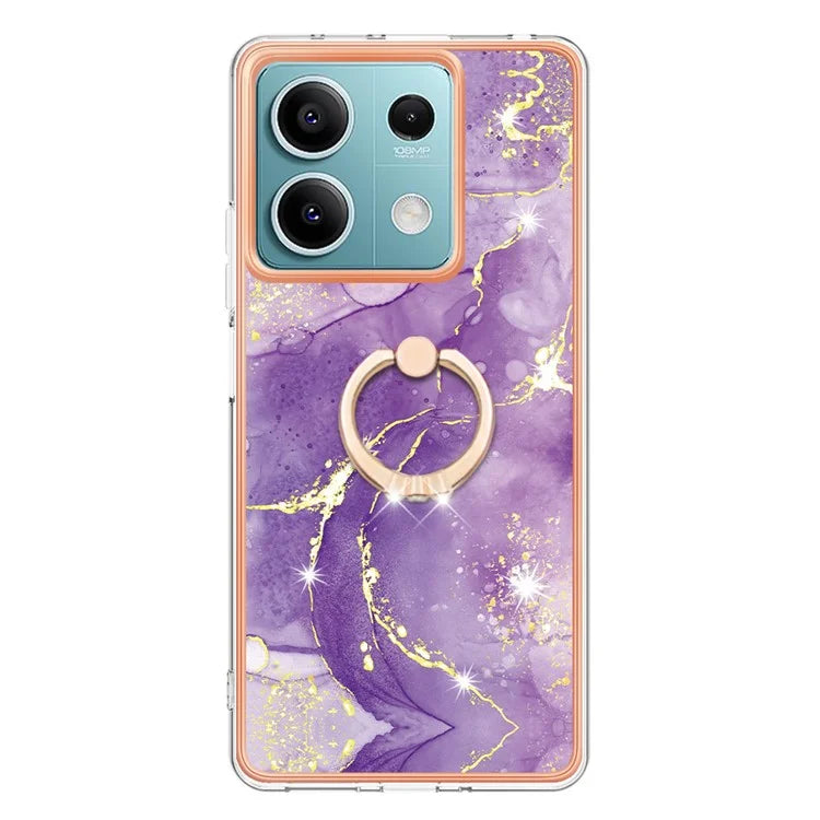 YB IMD Series-10 For Xiaomi Redmi Note 13 5G TPU Case Electroplating Kickstand Phone Cover