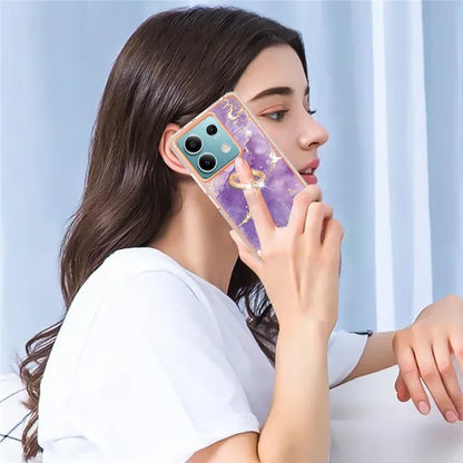 YB IMD Series-10 For Xiaomi Redmi Note 13 5G TPU Case Electroplating Kickstand Phone Cover