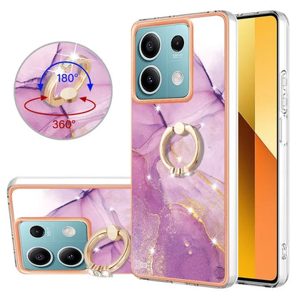 YB IMD Series-10 For Xiaomi Redmi Note 13 5G TPU Case Electroplating Kickstand Phone Cover