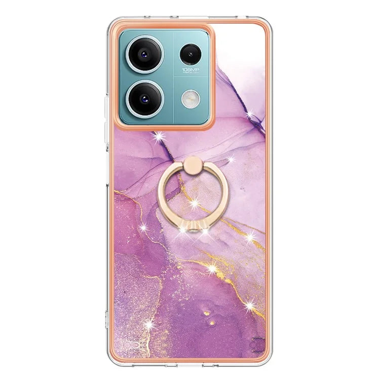 YB IMD Series-10 For Xiaomi Redmi Note 13 5G TPU Case Electroplating Kickstand Phone Cover