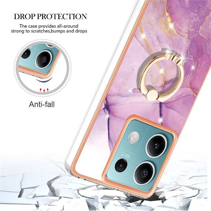 YB IMD Series-10 For Xiaomi Redmi Note 13 5G TPU Case Electroplating Kickstand Phone Cover