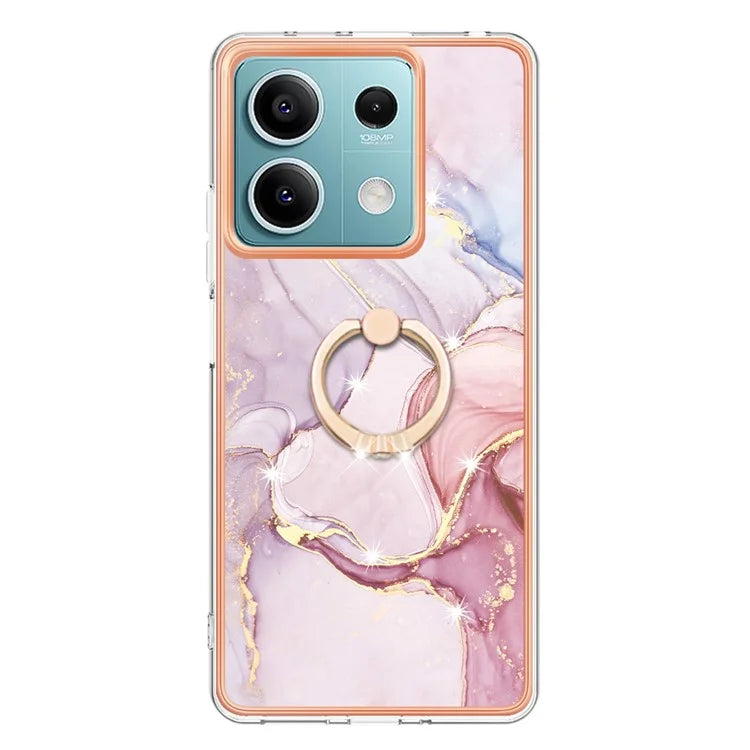 YB IMD Series-10 For Xiaomi Redmi Note 13 5G TPU Case Electroplating Kickstand Phone Cover