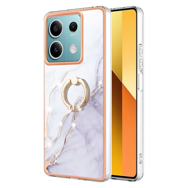 YB IMD Series-10 For Xiaomi Redmi Note 13 5G TPU Case Electroplating Kickstand Phone Cover