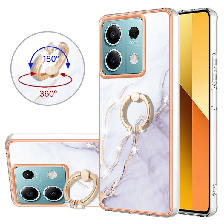 YB IMD Series-10 For Xiaomi Redmi Note 13 5G TPU Case Electroplating Kickstand Phone Cover