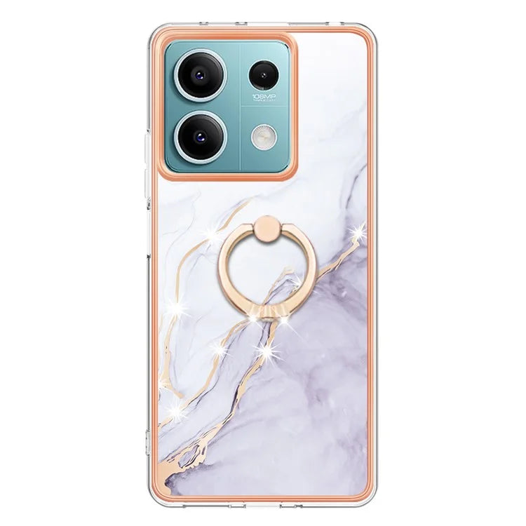 YB IMD Series-10 For Xiaomi Redmi Note 13 5G TPU Case Electroplating Kickstand Phone Cover
