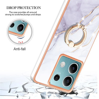 YB IMD Series-10 For Xiaomi Redmi Note 13 5G TPU Case Electroplating Kickstand Phone Cover