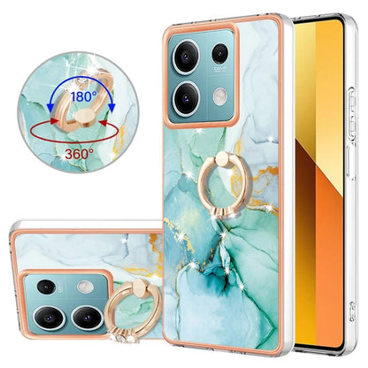 YB IMD Series-10 For Xiaomi Redmi Note 13 5G TPU Case Electroplating Kickstand Phone Cover