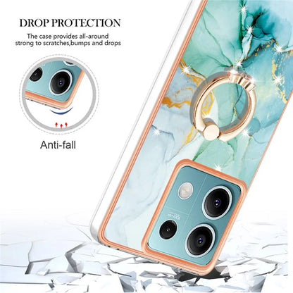 YB IMD Series-10 For Xiaomi Redmi Note 13 5G TPU Case Electroplating Kickstand Phone Cover