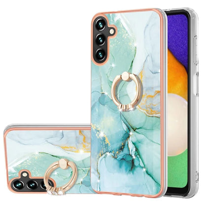 YB IMD Series-10 For Samsung Galaxy A35 5G TPU Case Electroplating Kickstand Phone Cover