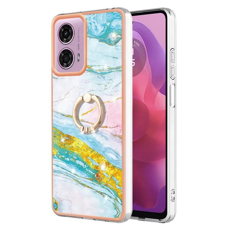YB IMD Series-10 For Motorola Moto E14 4G / G04 4G / G04s 4G / G24 4G Phone Case Shockproof TPU Kickstand Cover