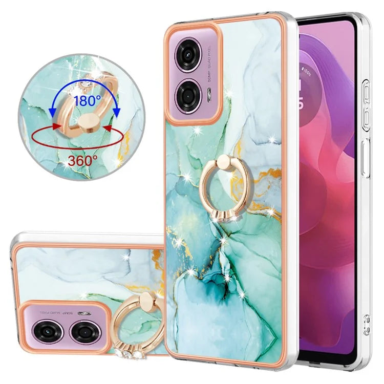 YB IMD Series-10 For Motorola Moto E14 4G / G04 4G / G04s 4G / G24 4G Phone Case Shockproof TPU Kickstand Cover