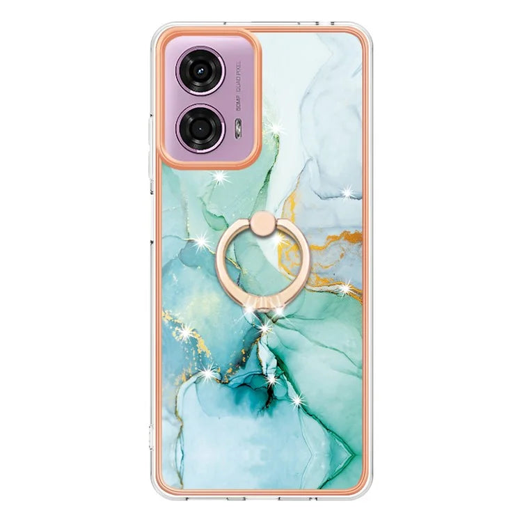 YB IMD Series-10 For Motorola Moto E14 4G / G04 4G / G04s 4G / G24 4G Phone Case Shockproof TPU Kickstand Cover